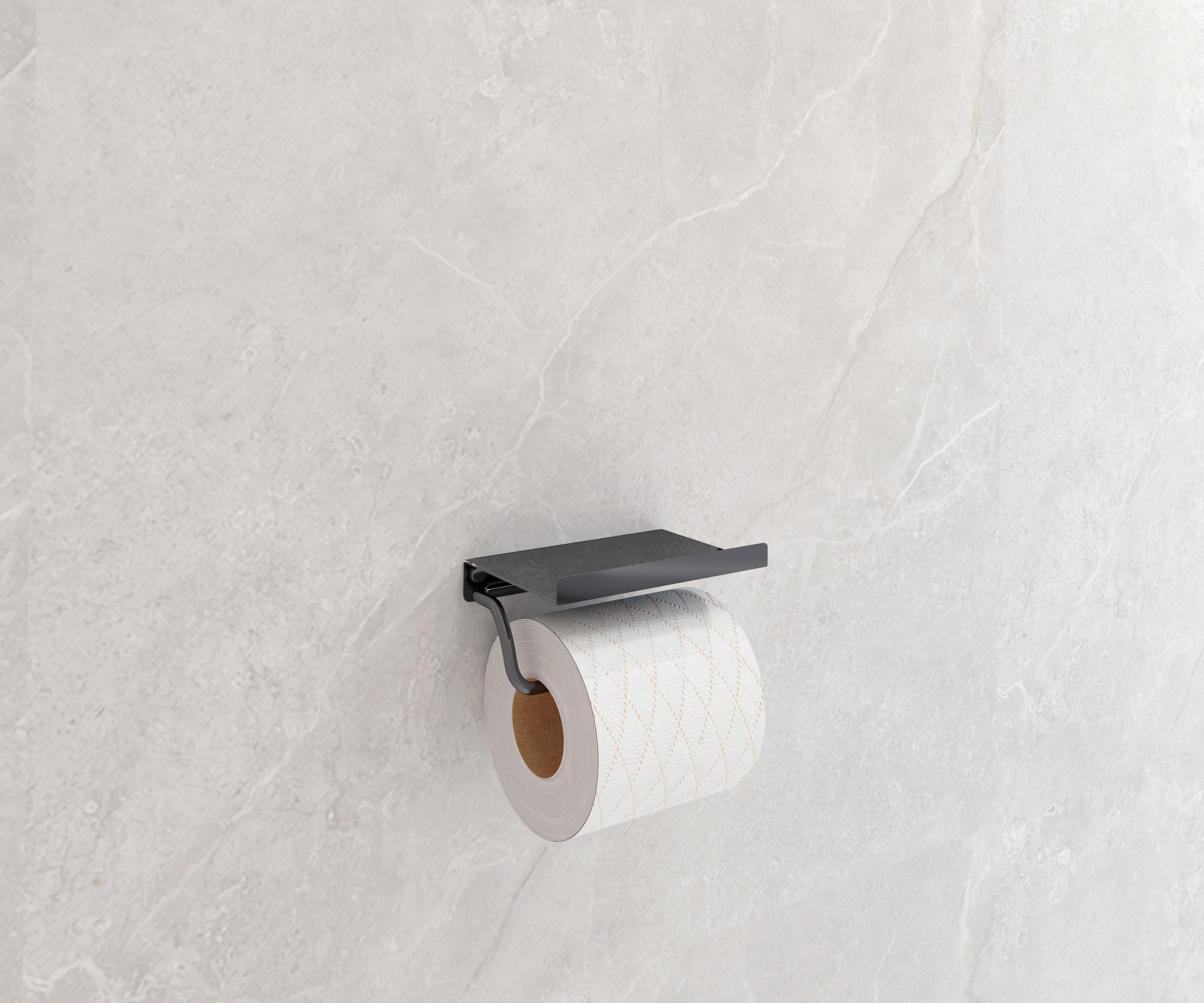 Distributeur de papier hygiénique avec étagère CAPRI chrome