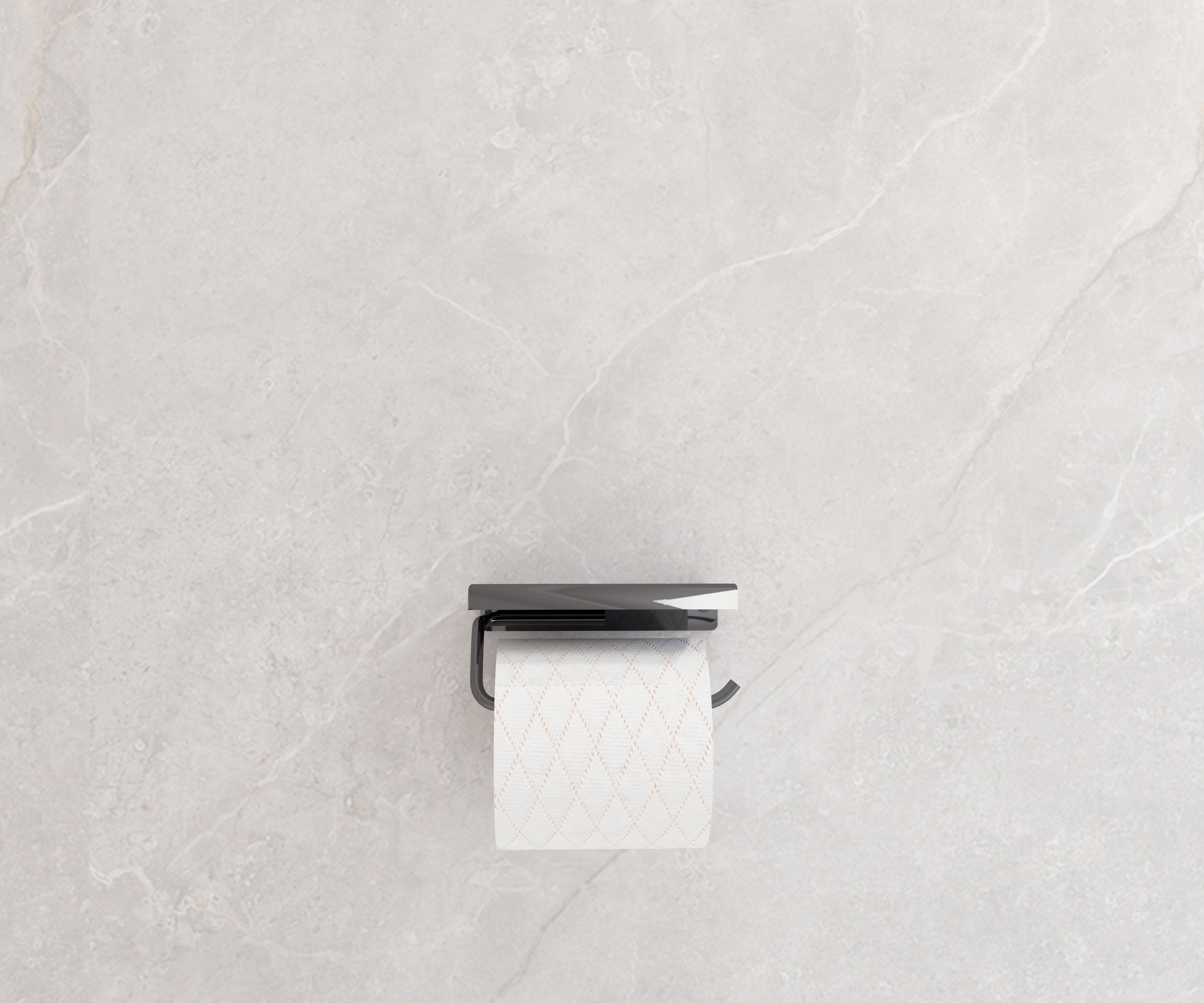 Distributeur de papier hygiénique avec étagère CAPRI chrome