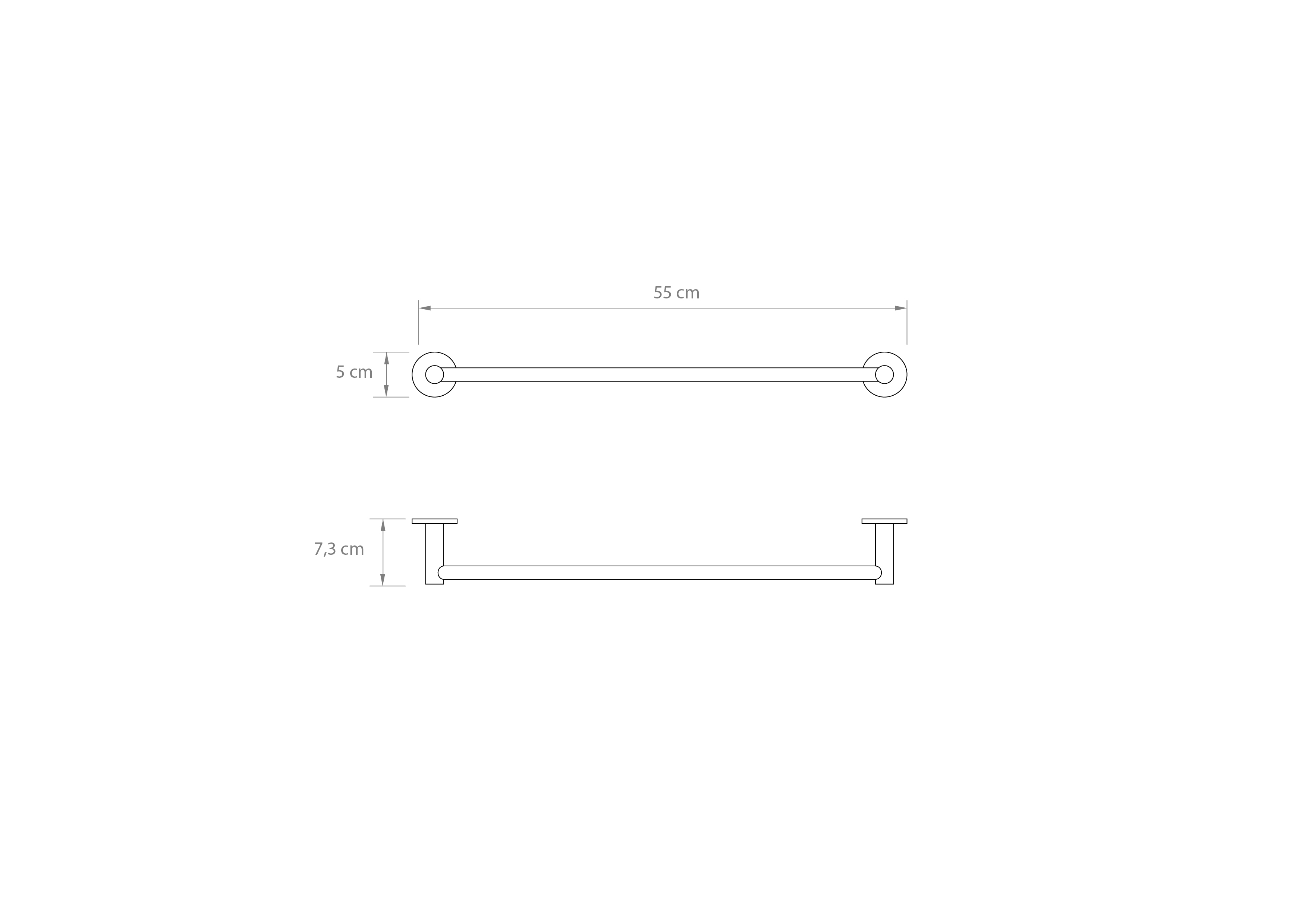 Porte-serviettes CAPRI 40CM or brossé