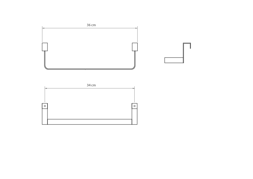Bar porte-serviettes à l'intérieur meuble chrome