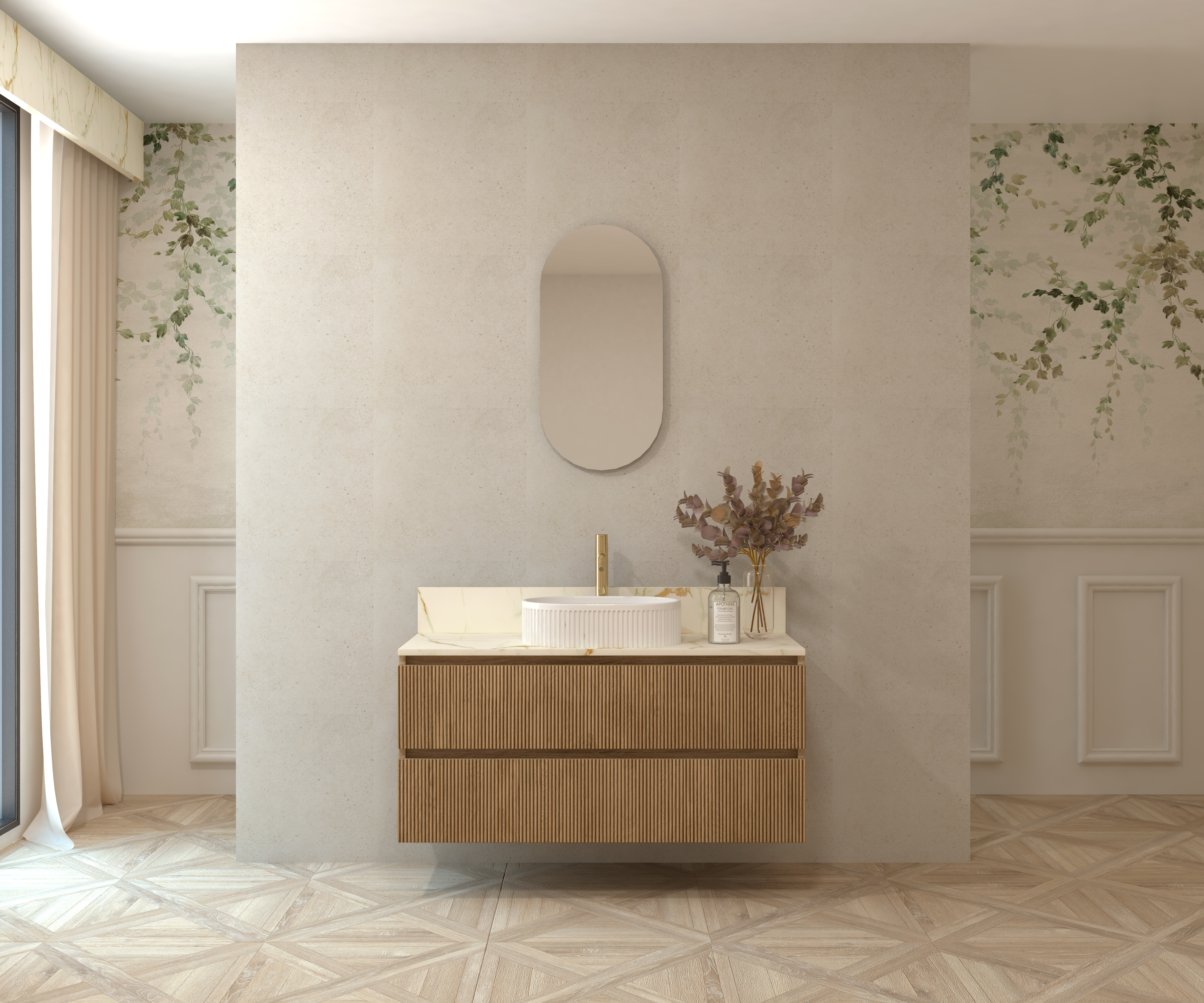 Pack MATISSE + encimera Sapienstone + lavabo + espejo cápsula