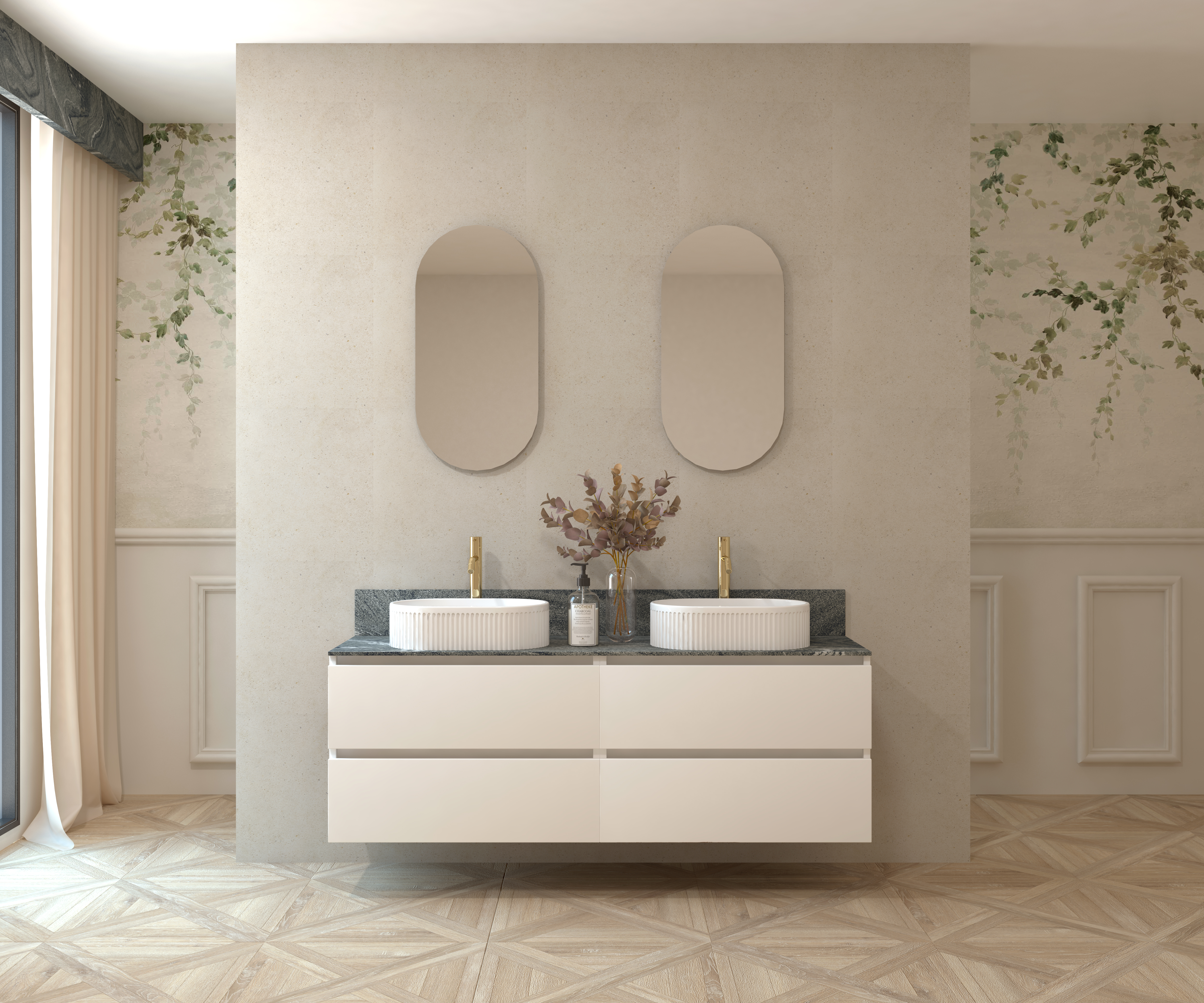 Pack MATISSE + encimera Sapienstone + lavabo + espejo cápsula