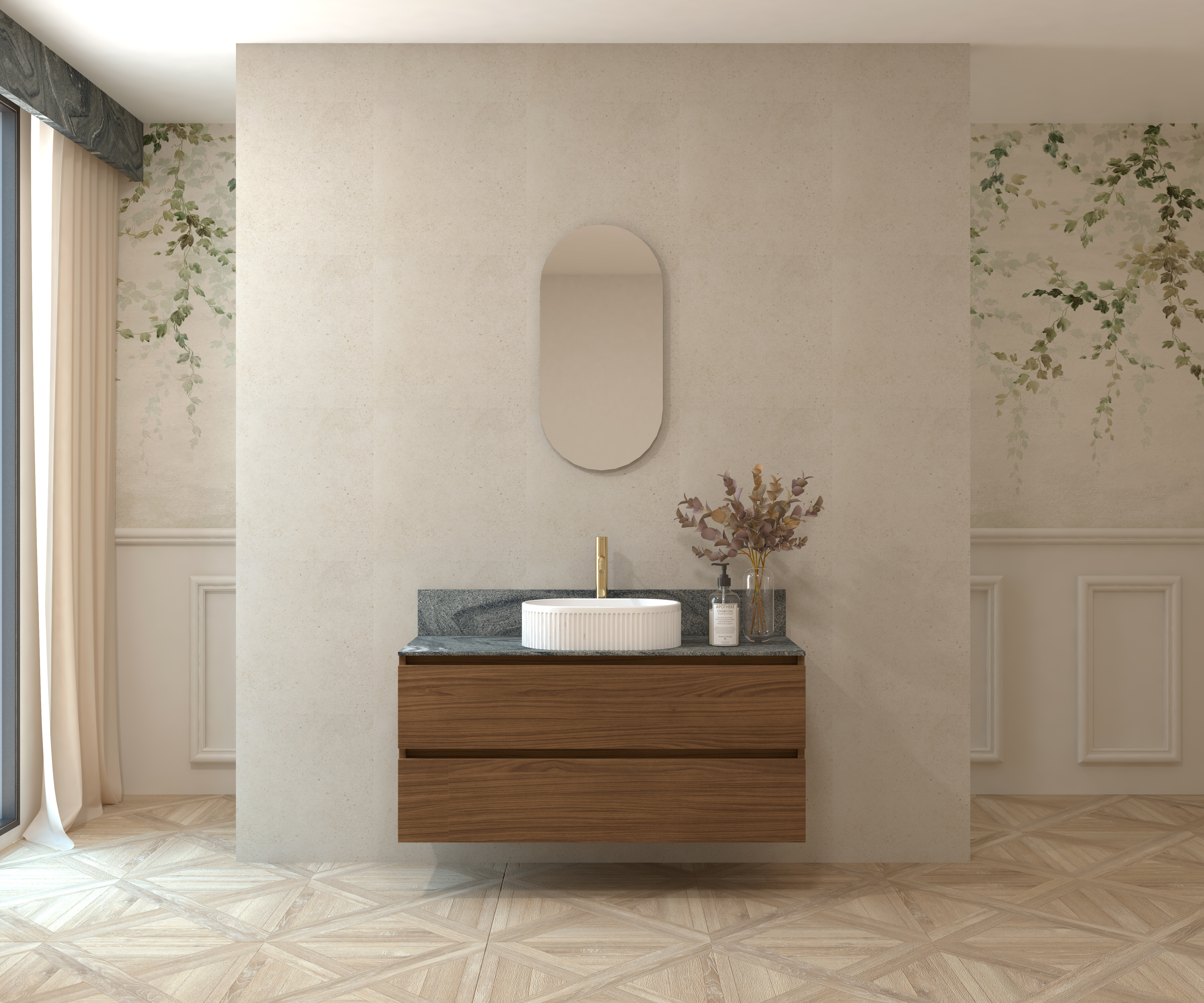 Pack MATISSE + encimera Sapienstone + lavabo + espejo cápsula